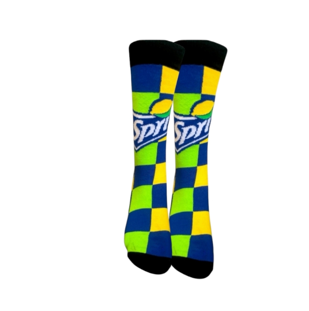 3/$25 Sprite Logos Crew adult Socks soda funny crazy Novelty Socks